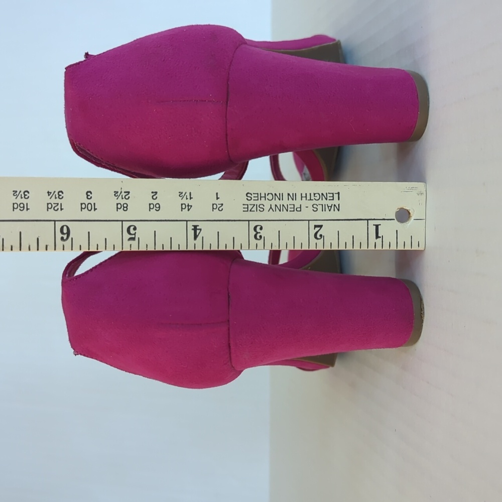 Worthington Beckwith Block Heel Open Toe Sandals 8 Fuchsia Pink - Picture 11 of 16
